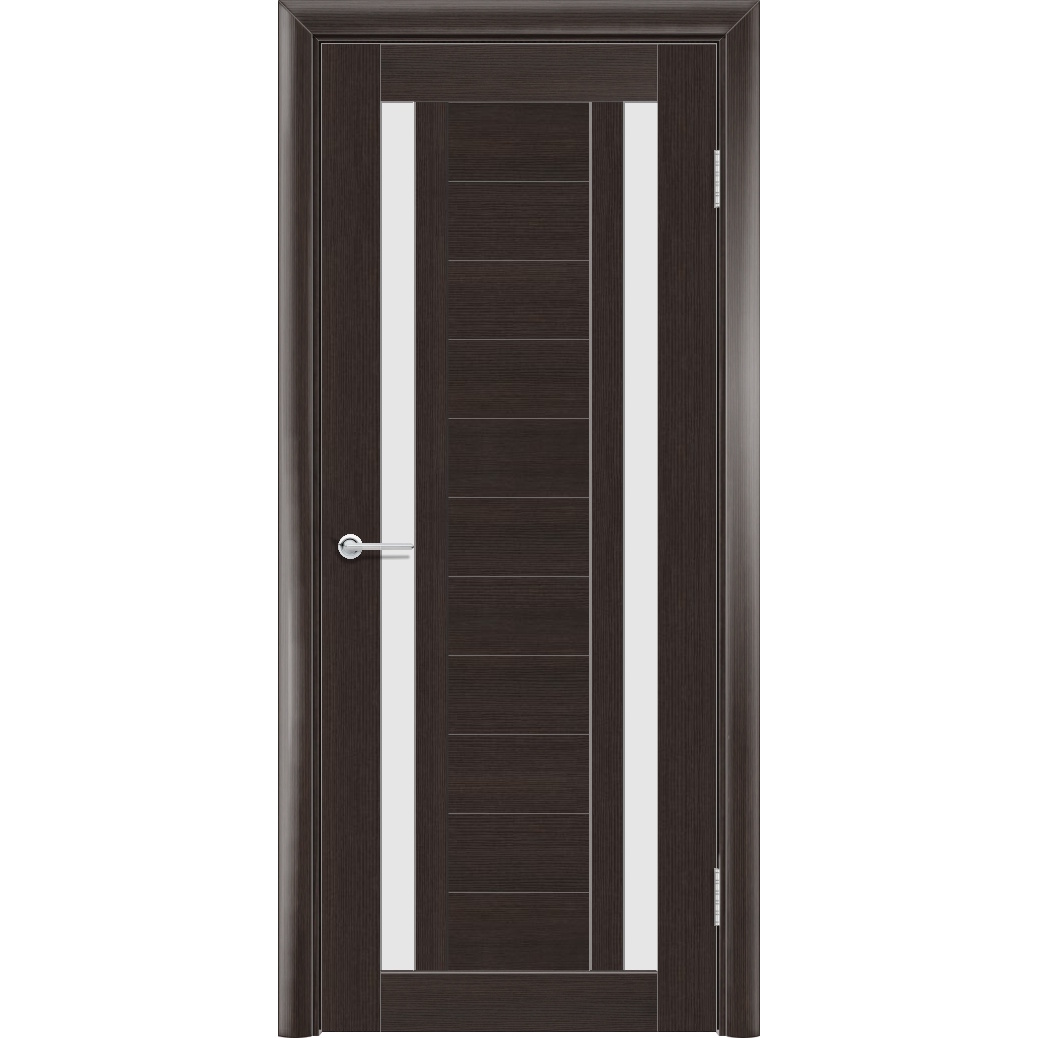 Межкомнатная дверь P6, Каштан, Белый матовый