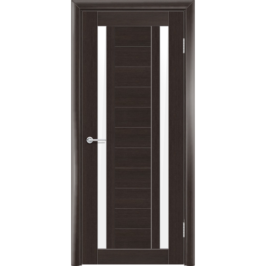 Межкомнатная дверь P6, Каштан, Лакобель белый