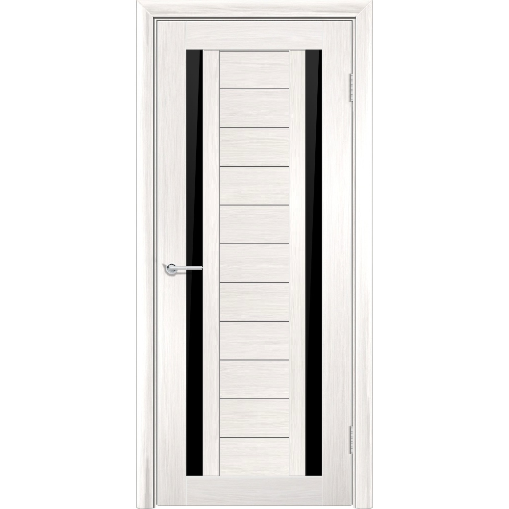 Межкомнатная дверь P6, Акация, Лакобель черный