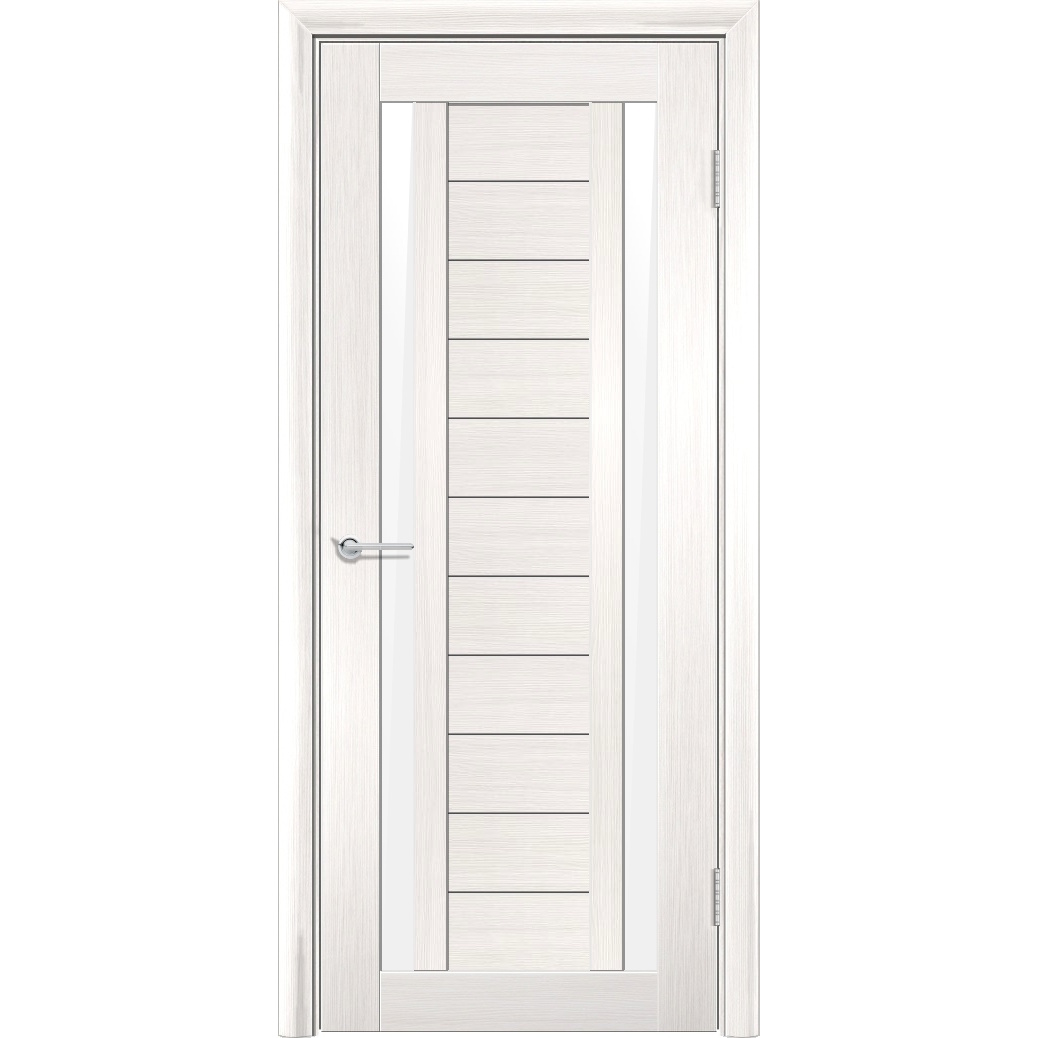 Межкомнатная дверь P6, Акация, Лакобель белый
