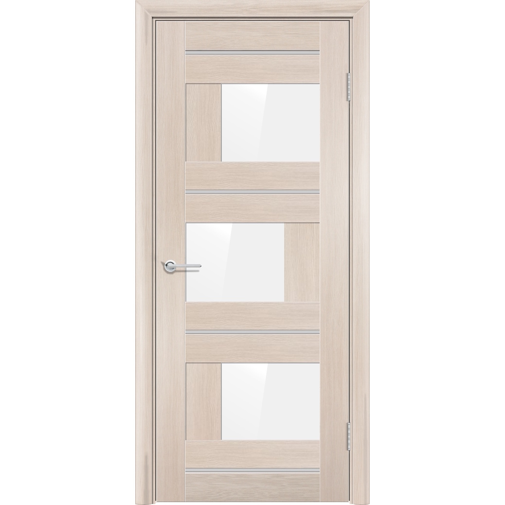 Межкомнатная дверь P5, Дуб капучино, Лакобель белый