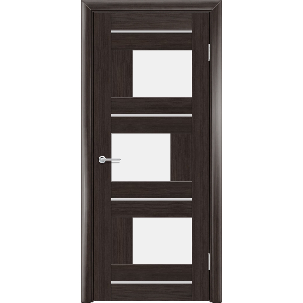 Межкомнатная дверь P5, Каштан, Белый матовый