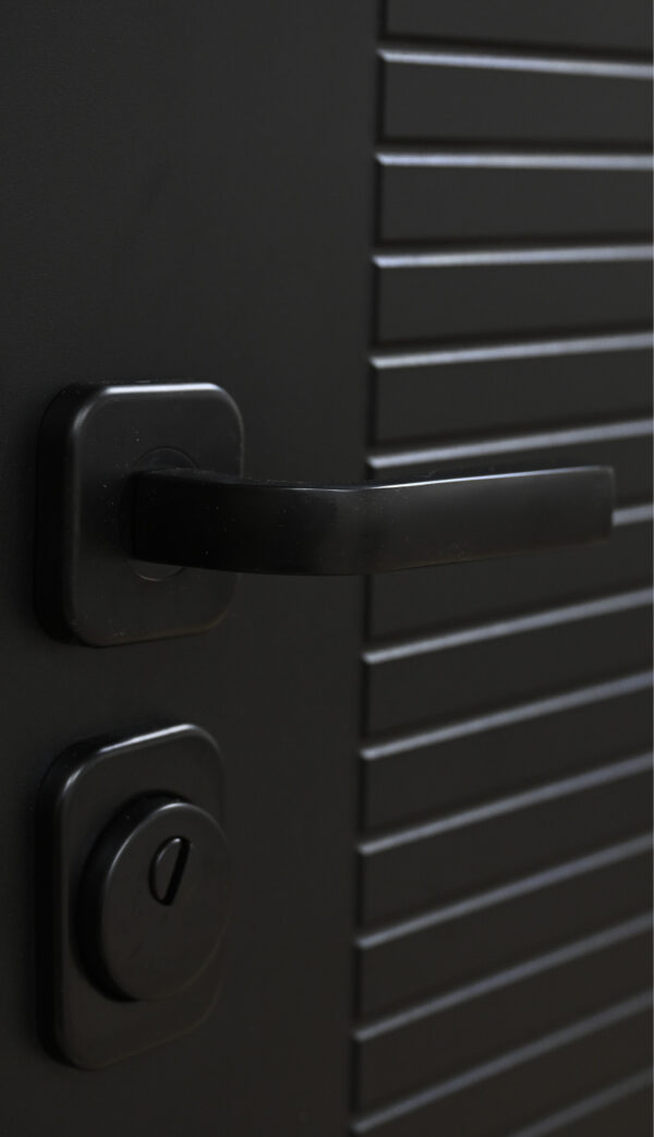 Входная дверь Комфорт Черный Кварц Велютто бьянко — изображение 2