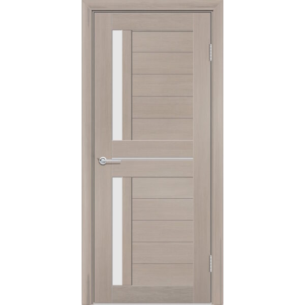 Межкомнатная дверь P4, Дуб бруно, Белый матовый