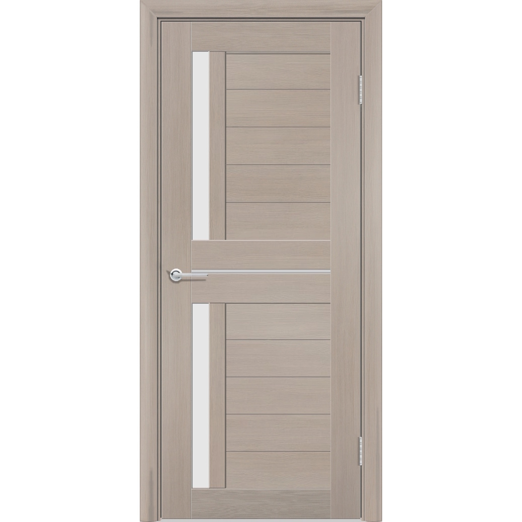 Межкомнатная дверь P4, Дуб бруно, Белый матовый