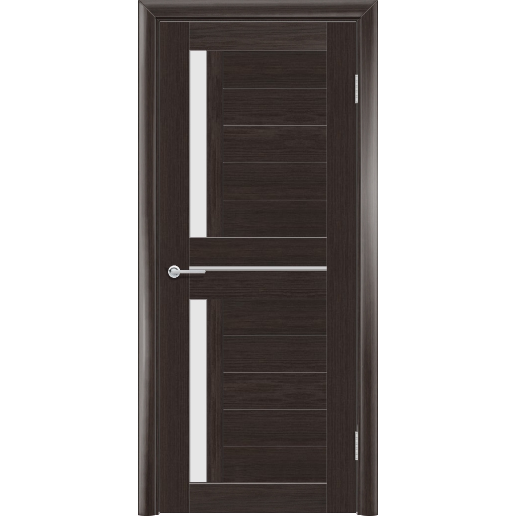 Межкомнатная дверь P4, Каштан, Белый матовый
