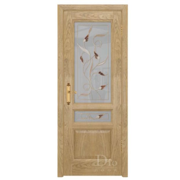 Межкомнатная дверь ДИОдор Онтарио ФС-2 Дуб американский натуральный Со стеклом