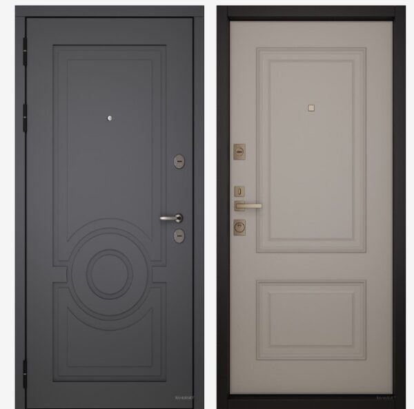 Входные двери Вандрафт Афина графит /Верба капучино