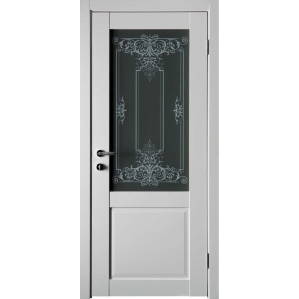 Межкомнатная дверь Монфор, ПП, Белый полипропилен, Сатинато фотопечать