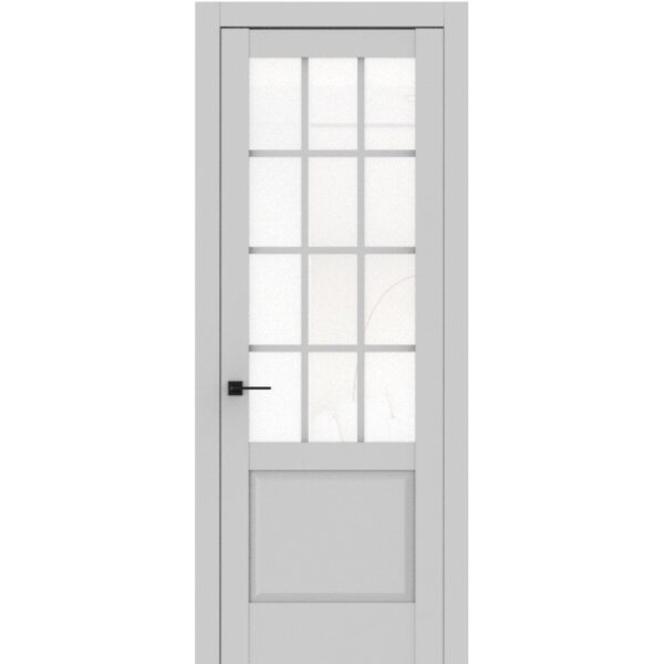 Межкомнатная дверь Классик 243, ПП, Серый полипропилен, Сатинат, Английская классика
