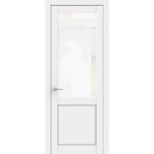 Межкомнатная дверь Монфор, ПП, Белый полипропилен, Сатинат белое