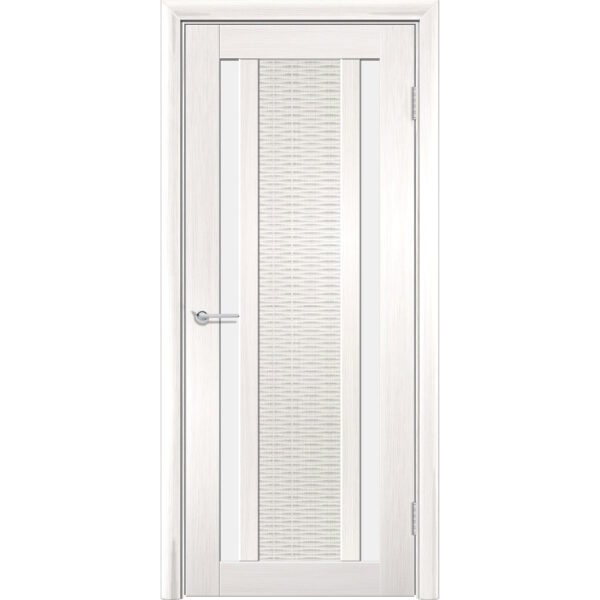 Межкомнатная дверь Т34, Лиственница беленая, Белое матовое