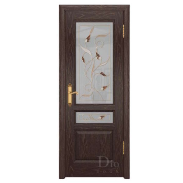 Межкомнатная дверь ДИОдор Онтарио ФС-2 Ясень венге золото Со стеклом