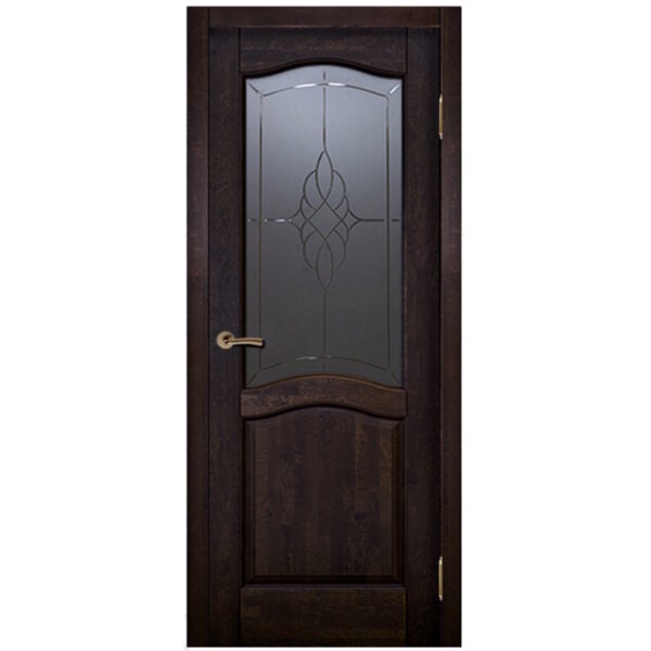 Межкомнатная дверь Лео, Мателюкс графит, Венге