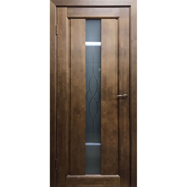 Межкомнатная дверь Версаль, Мателюкс бесцветный, Античный орех