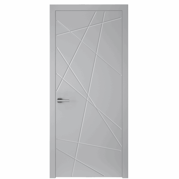 Межкомнатная дверь Графика 1 СК, глухое, эмаль серая