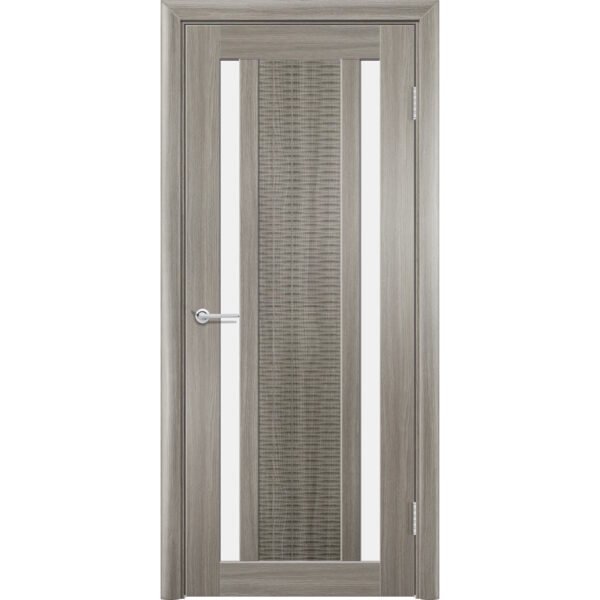 Межкомнатная дверь Т34, Дуб дымчатый, Белое матовое