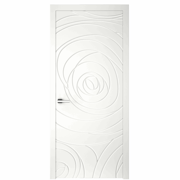 Межкомнатная дверь Графика 5 СК, глухое, эмаль белая