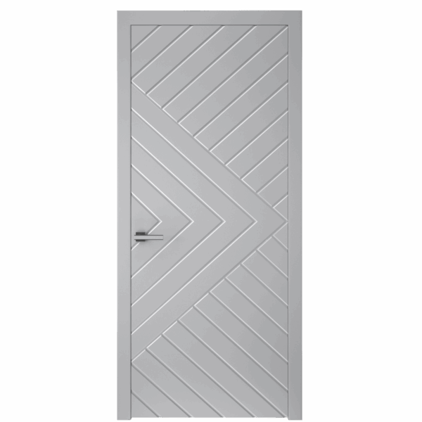 Межкомнатная дверь Графика 4 СК, глухое, эмаль серая