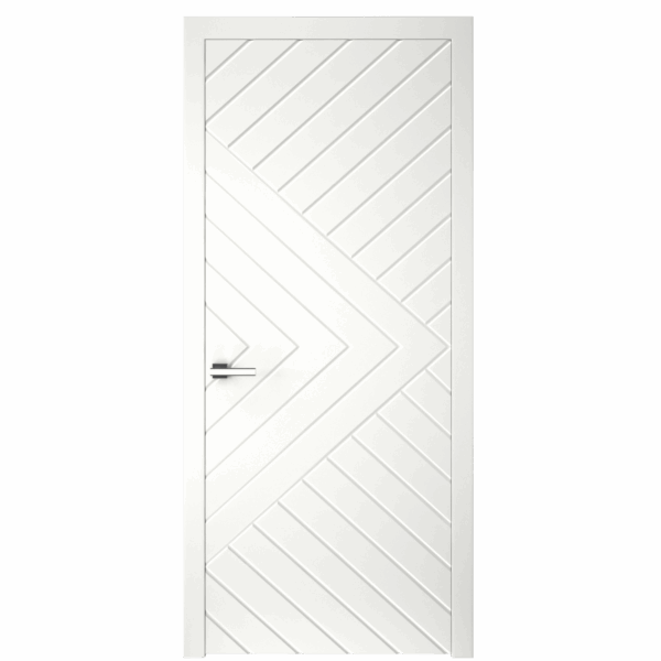 Межкомнатная дверь Графика 4 СК, глухое, эмаль белая