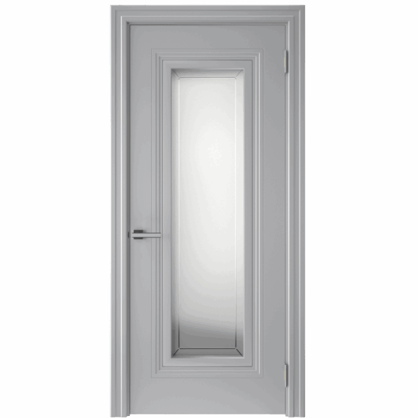 Межкомнатная дверь Монблан СК 8, Сатинато, эмаль серая