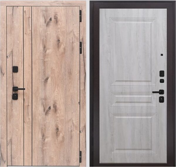 Входная дверь Вертикаль WOOD К2 Граф белый