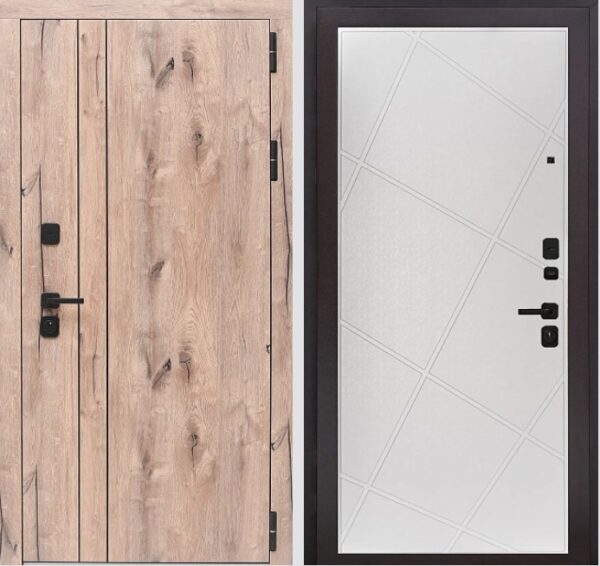 Входная дверь Вертикаль WOOD 2530 Эмаль белая