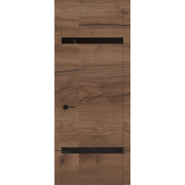 Межкомнатная дверь Тренд N-3, ST, Дуб пацифик, Лакобель черный