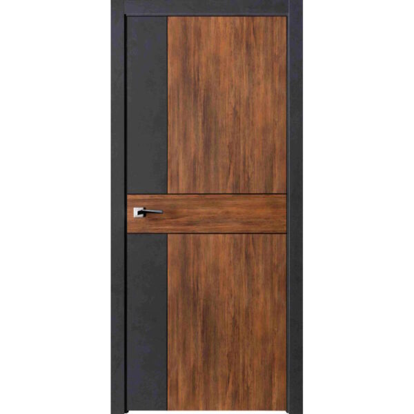 Межкомнатная дверь Неаполь N14, ST, Старый дуб/Антрацит