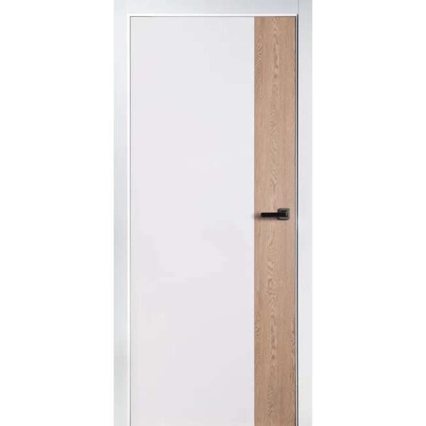 Межкомнатная дверь Лайн 4, ST, Белый софт/Астана табака
