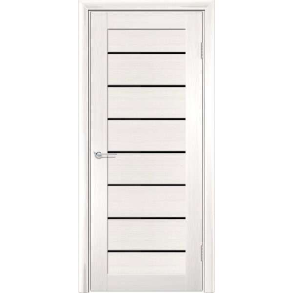 Межкомнатная дверь Т18, Лиственница беленая, Лакобель черный