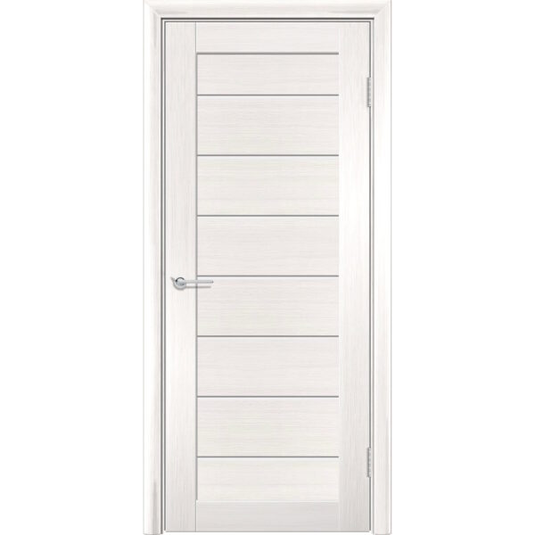 Межкомнатная дверь Т18, Лиственница беленая, Белое матовое