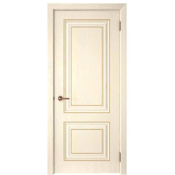 Межкомнатная дверь СК 2, глухое, роялвуд светлый, патина золото