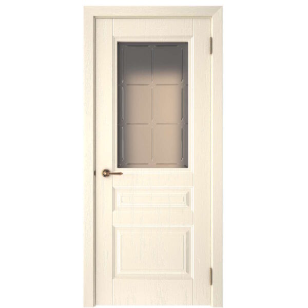 Межкомнатная дверь СК 1, Сатинато фрезерованное, роялвуд светлый