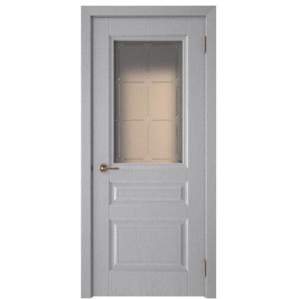 Межкомнатная дверь СК 1, Сатинато фрезерованное, роялвуд серый