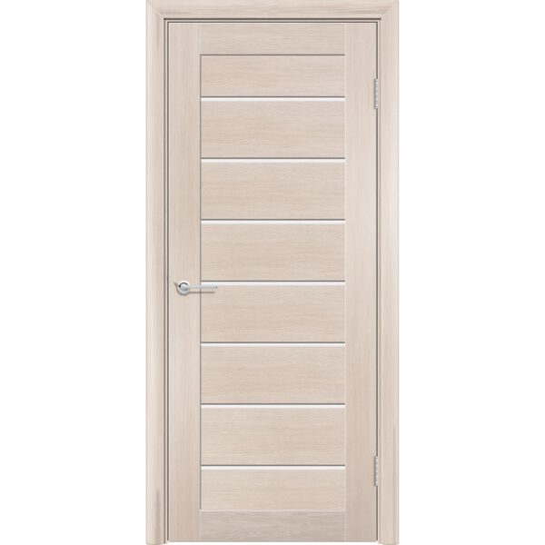 Межкомнатная дверь Т18, Лиственница кремовая, Белое матовое