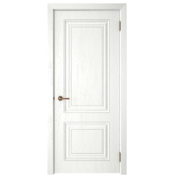 Межкомнатная дверь СК 2, глухое, роялвуд белый, патина серебро