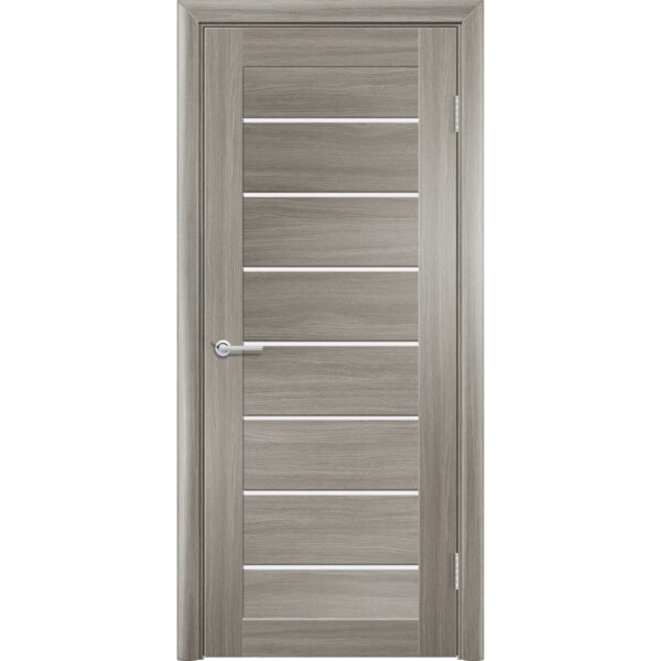 Межкомнатная дверь Т18, Дуб дымчатый, Белое матовое