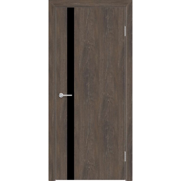 Межкомнатная дверь M7, Корица, Лакобель черный