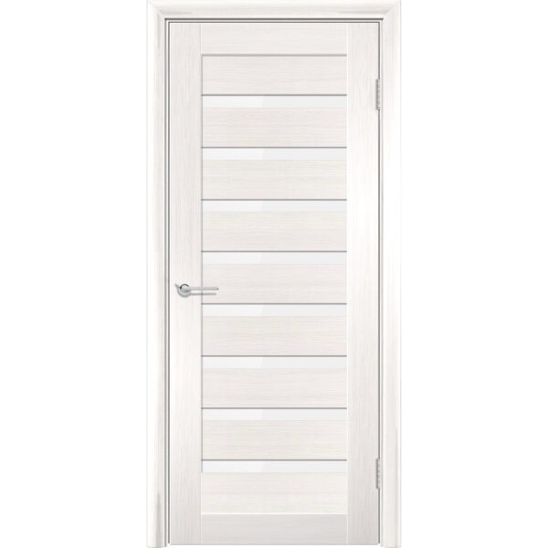 Межкомнатная дверь Т2, Лиственница кремовая, Белое матовое