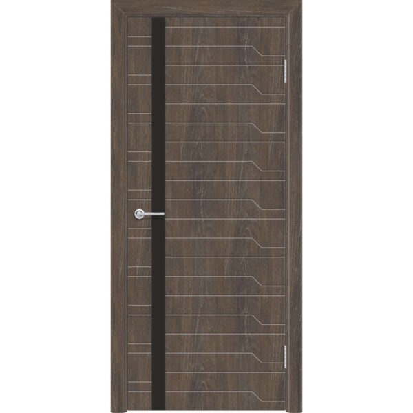 Межкомнатная дверь M62, Корица, Лакобель черный