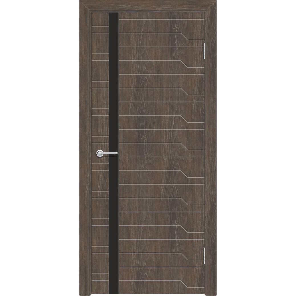 Межкомнатная дверь M62, Корица, Лакобель черный