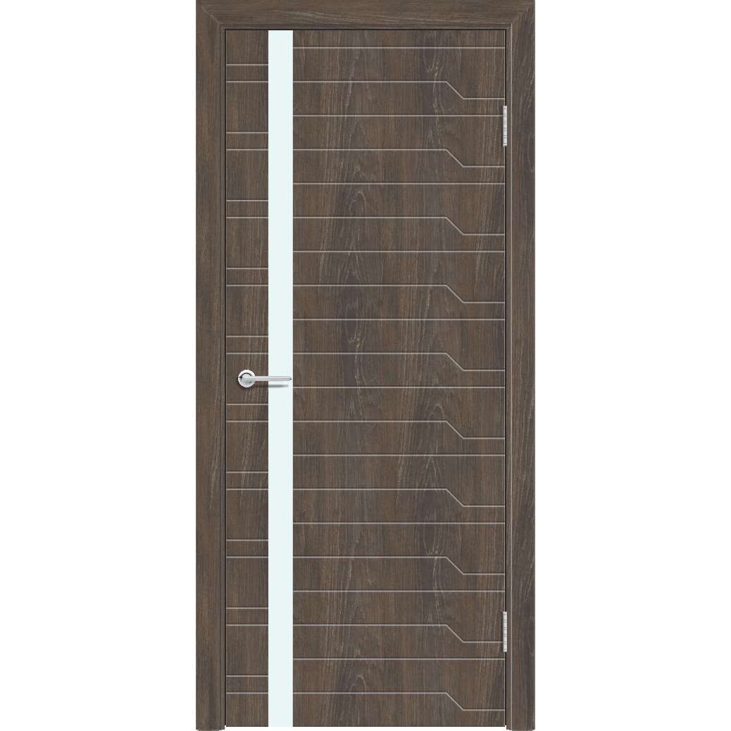 Межкомнатная дверь M62, Корица, Лакобель белый