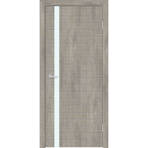 Межкомнатная дверь M62, Седой, Лакобель белый