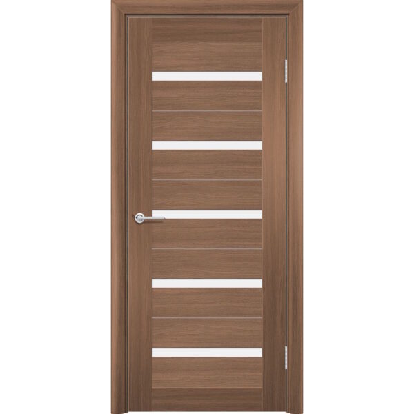 Межкомнатная дверь Т1, Орех королевский, Белое матовое