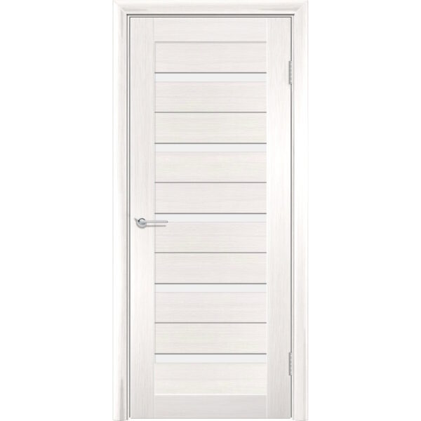 Межкомнатная дверь Т1, Лиственница беленая, Белое матовое