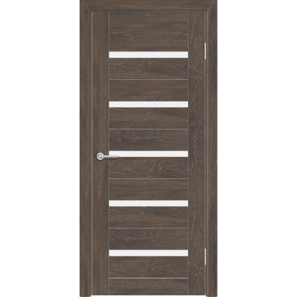 Межкомнатная дверь Т1, Дуб корица, Белое матовое