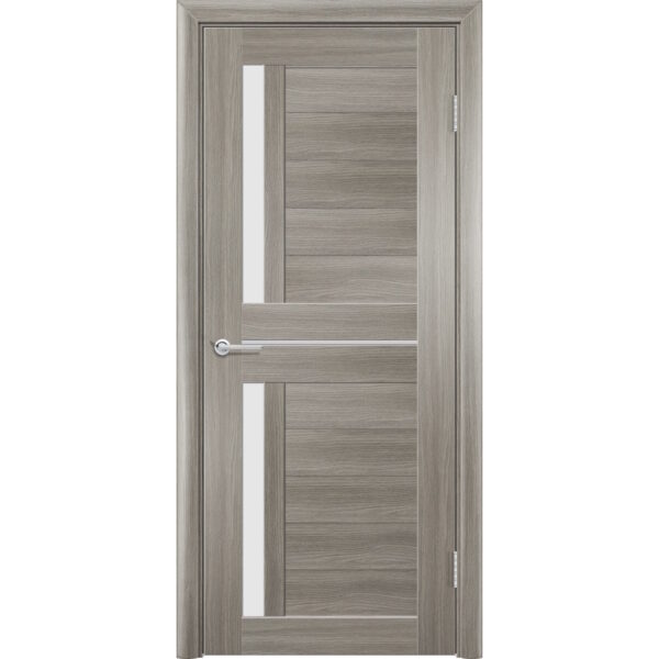 Межкомнатная дверь Т4, Дуб дымчатый, Белое матовое