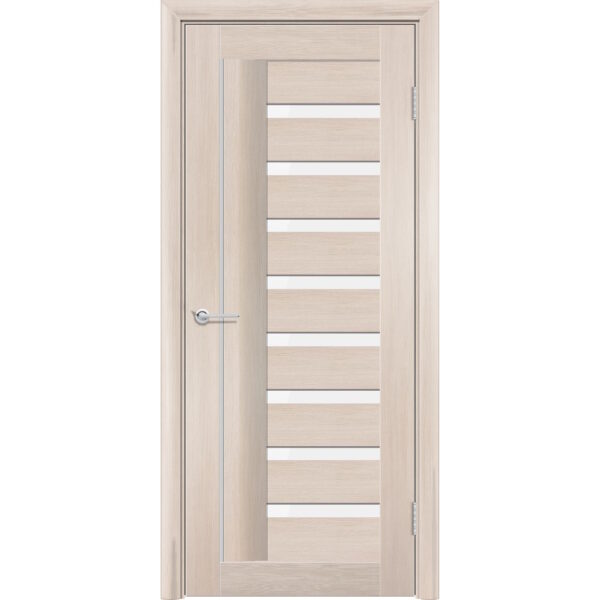 Межкомнатная дверь Т3, Лиственница кремовая, Белое матовое
