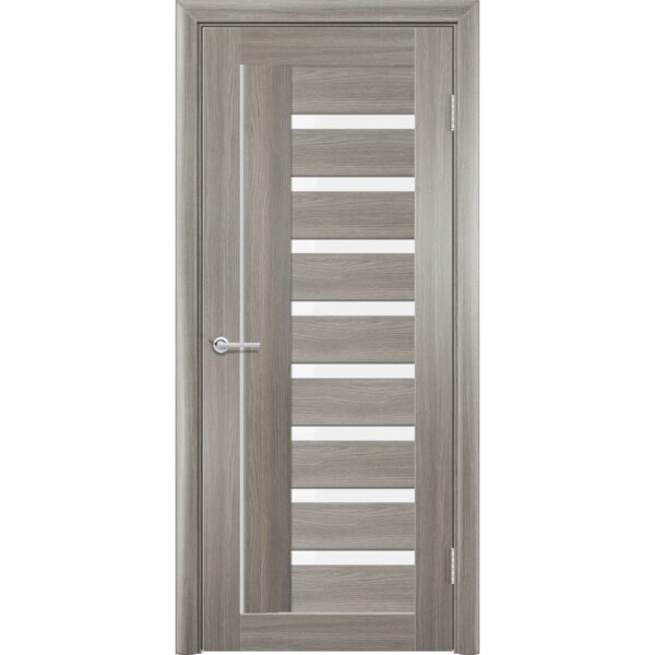 Межкомнатная дверь Т3, Дуб дымчатый, Белое матовое